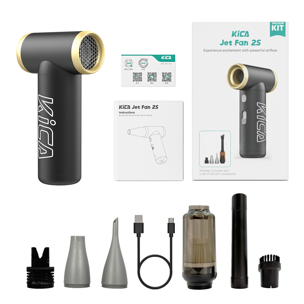 楽天市場】KiCA Jet Fan 2S バキュームキット ブラック エアブロワー