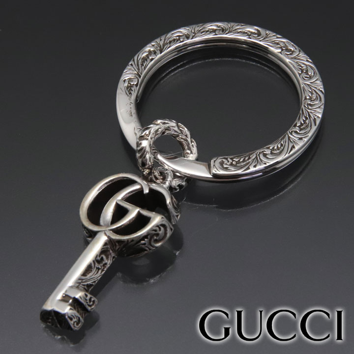 楽天市場】グッチ キーリング GUCCI キーホルダー シルバー