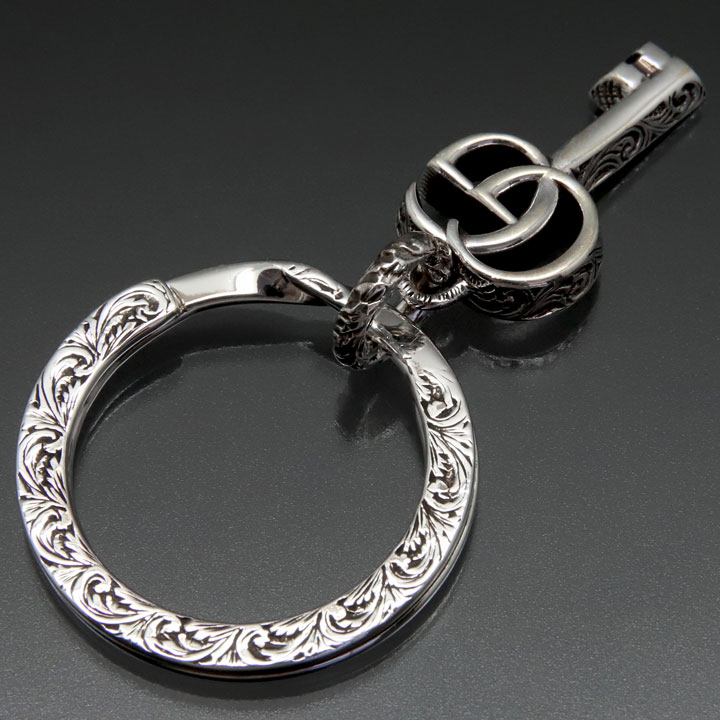 楽天市場】グッチ キーリング GUCCI キーホルダー シルバー