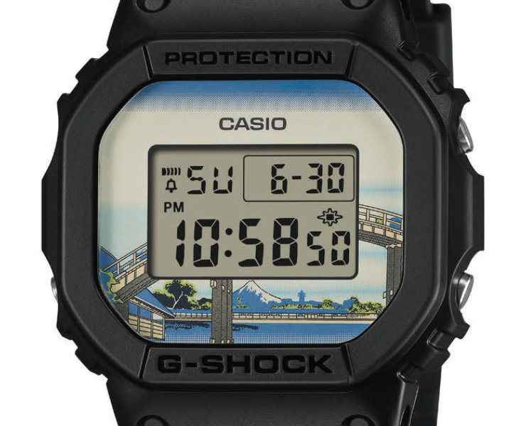 楽天市場】G-SHOCK 葛飾北斎「深川万年橋下」 DW-5600KHFM25-1JR