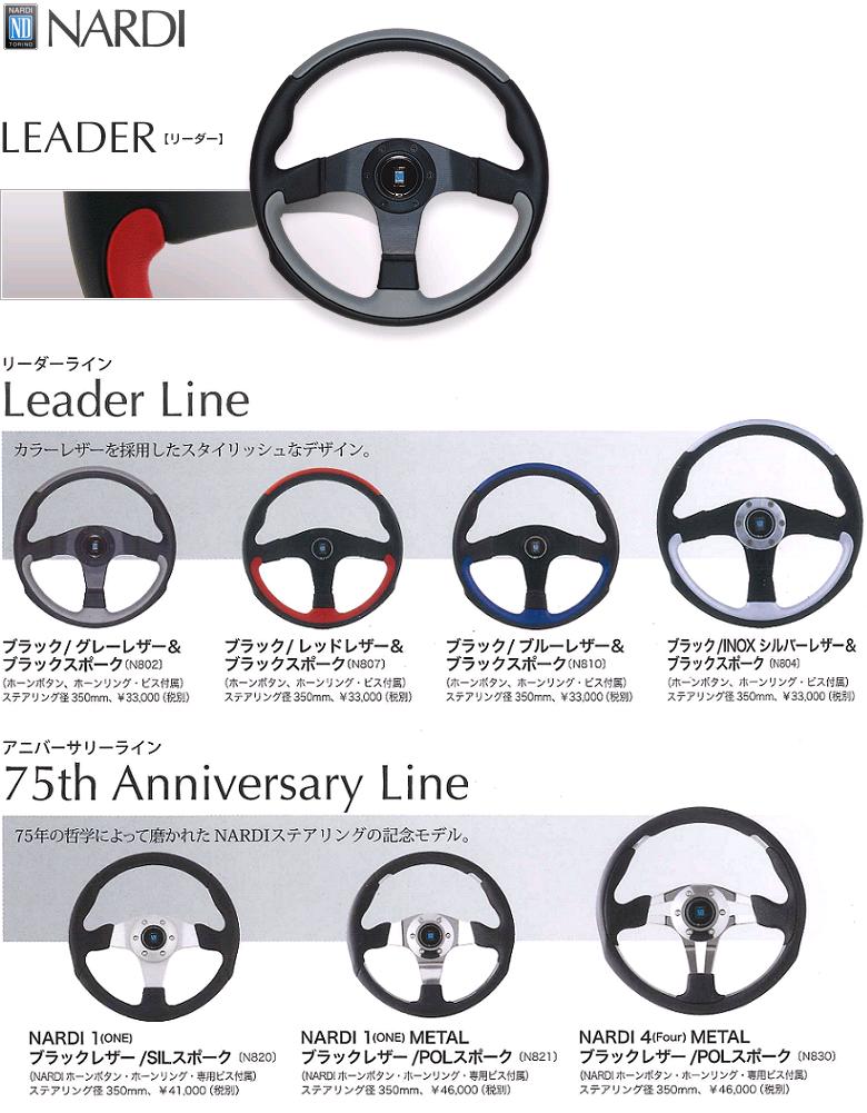 楽天市場】NARDI ナルディ N807 ブラック/レッドレザー&ブラック