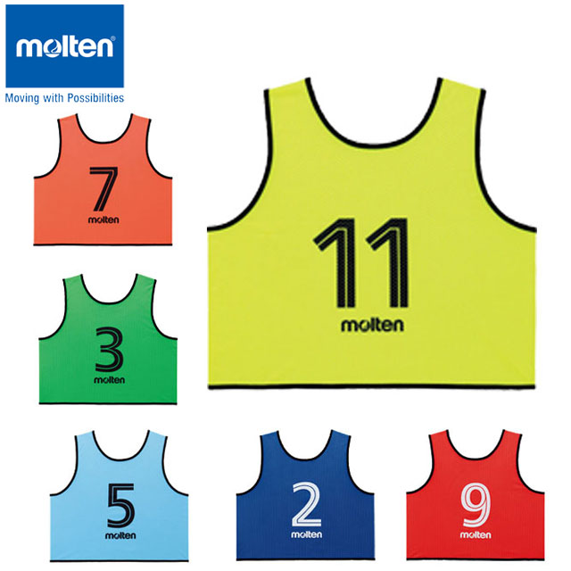 楽天市場】モルテン molten ビブス ゲームベストGV10枚セット 番号2