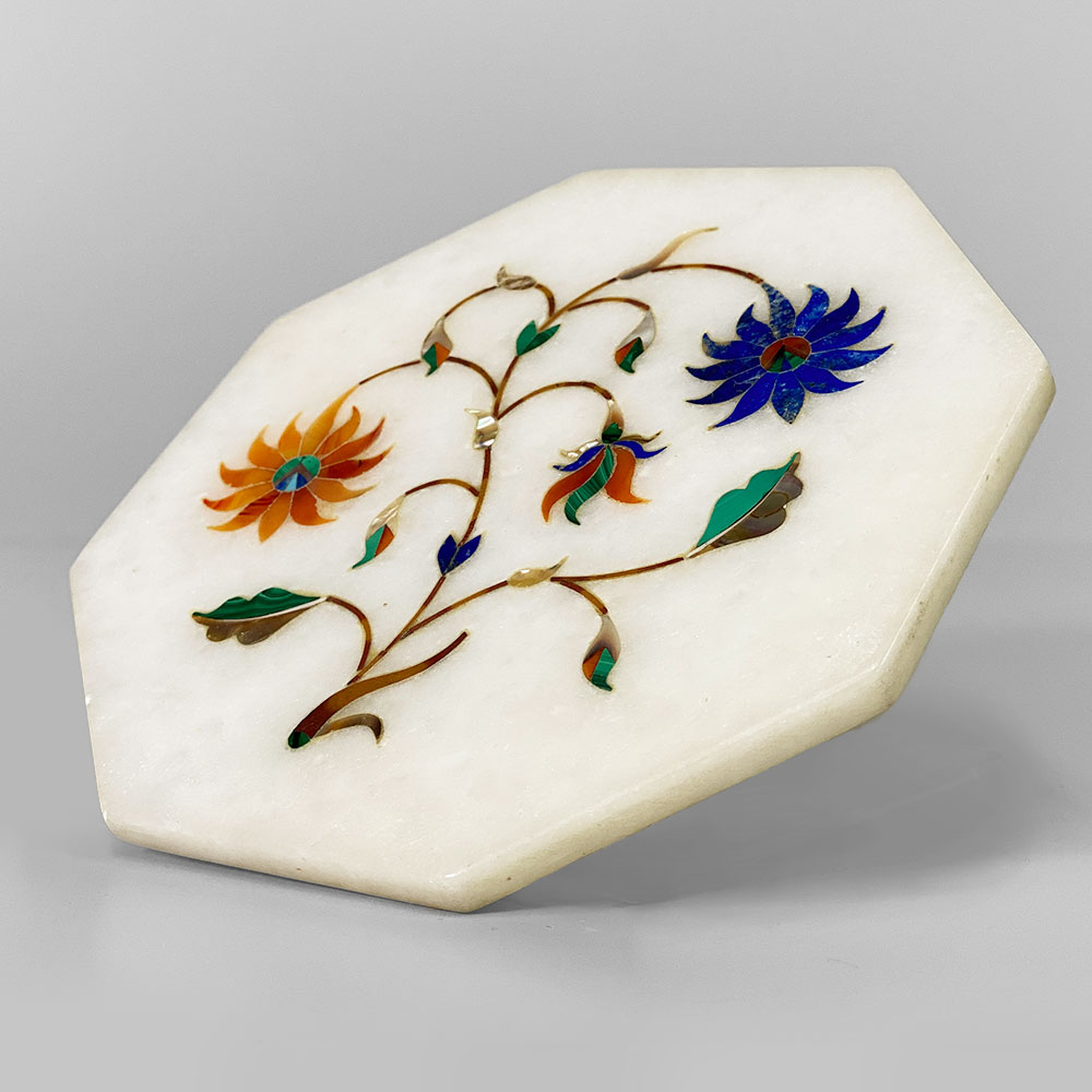 楽天市場】InDream 大理石 象嵌細工 一点もの 130×130mm 八角形