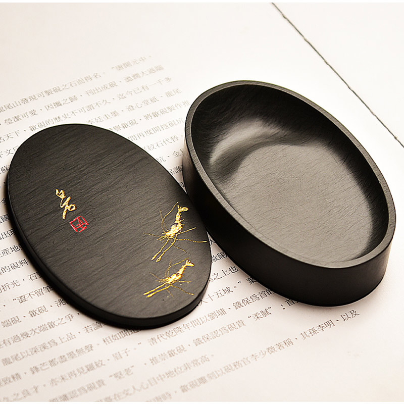 楽天市場】【予約品】硯 すずり 中国硯 書道用品 石 蓋付き 小さい