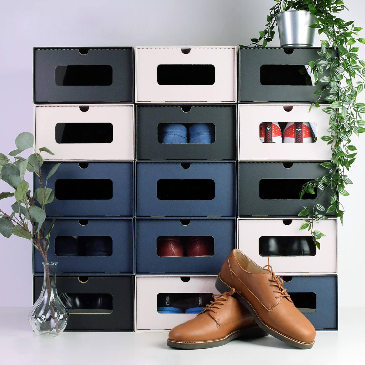 楽天市場】シューズボックス M 8個セット ダンボール 1足