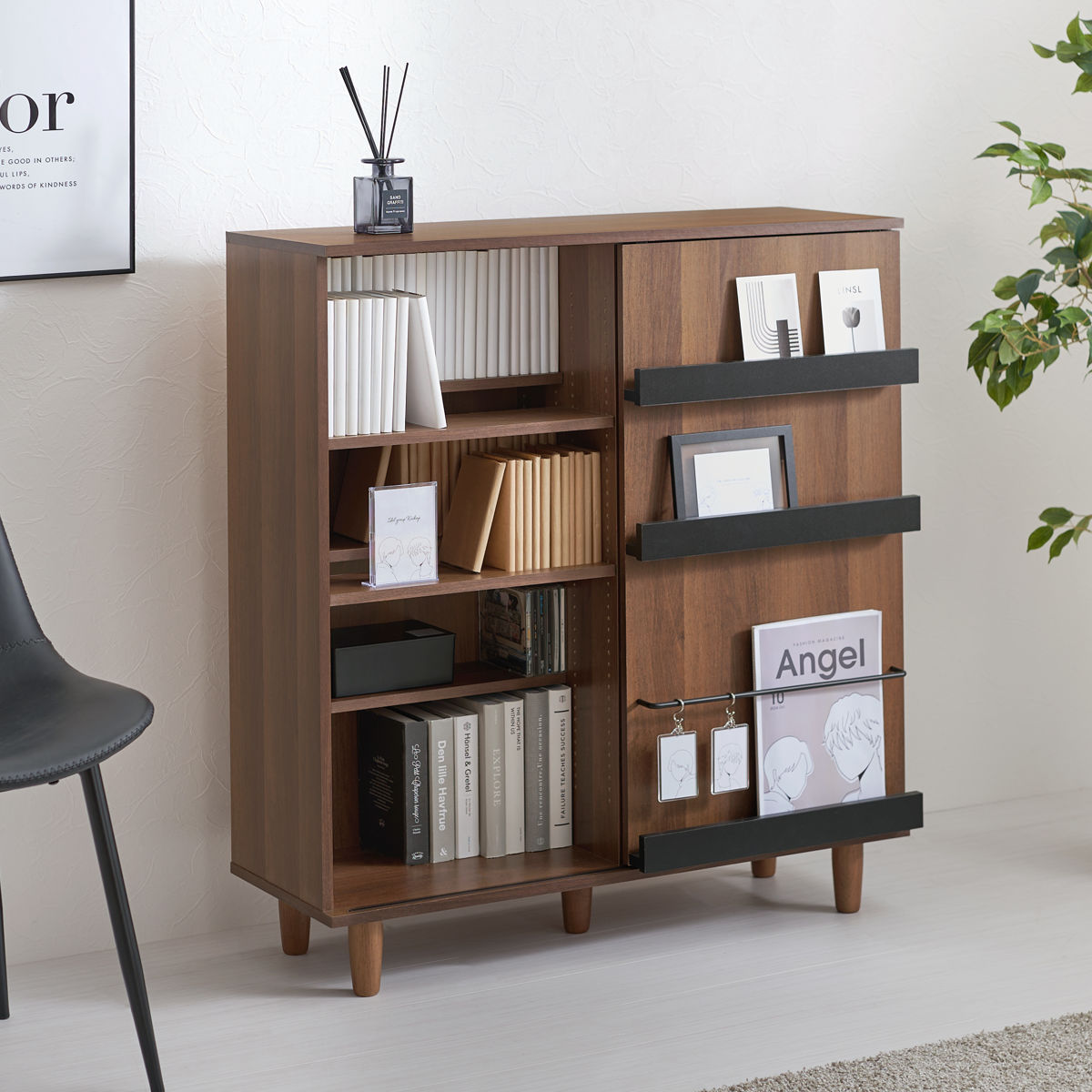 楽天市場】本棚 幅90.5cm コミック約400冊収納 スライドラック 可動棚