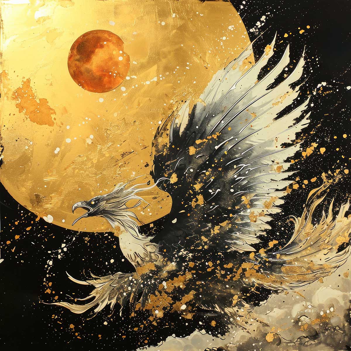 楽天市場】鳳凰 ほうおう フェニックス 開運 正方形ポスター 豪華 絵画