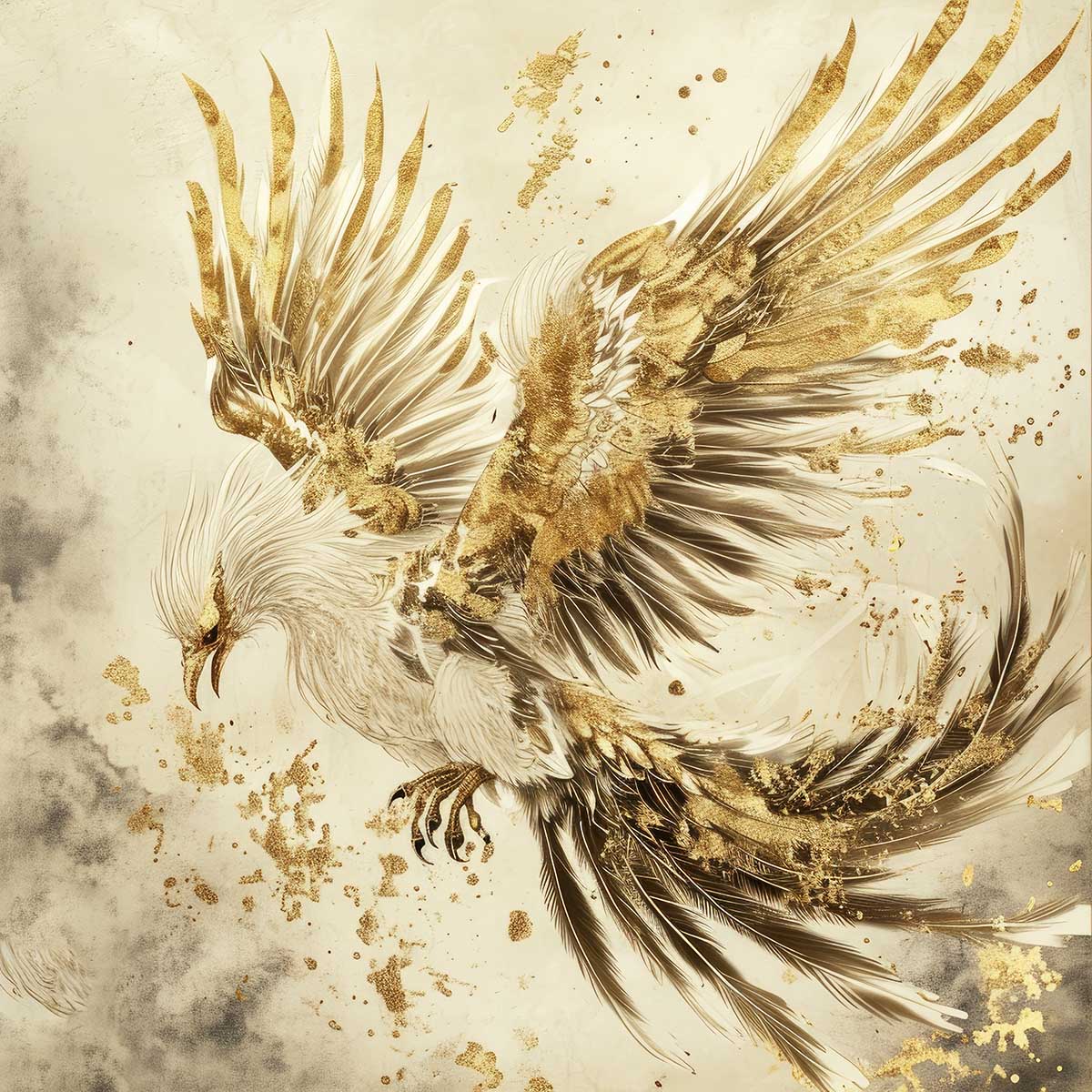 楽天市場】鳳凰 ほうおう フェニックス 開運 正方形ポスター 豪華 絵画