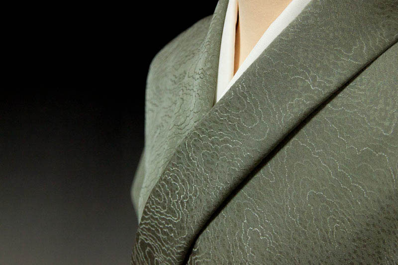 楽天市場】色無地 紋意匠 吹雪瑞雲文 鈍色 : 色無地着物専門 みやこさかえ