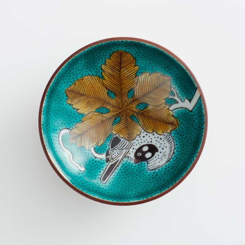 楽天市場】九谷焼 盃 青手古九谷 柏鳥 二代 徳田八十吉作 : 九谷焼