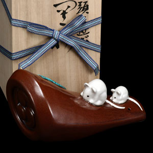 楽天市場】二代 浅蔵五十吉作 干支 子 九谷焼 置物 文化勲章受章 日本