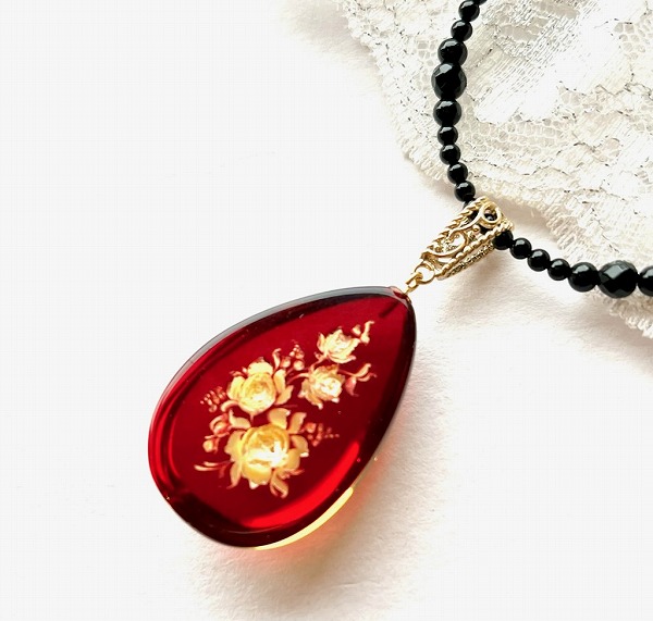 楽天市場】【還暦祝い 女性】【琥珀 ネックレス】インタリオ 薔薇