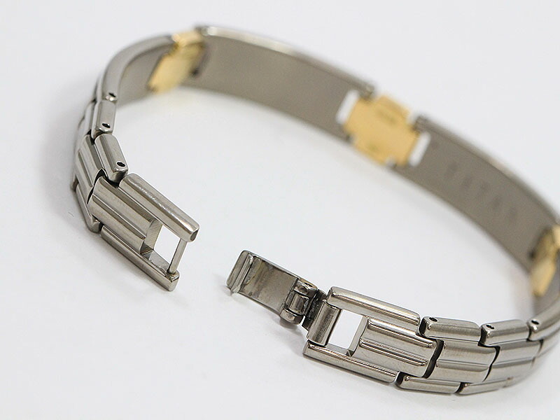 BAMBI K18/チタン 医協 ブレスレット 約13g BAMBI 時計バンド チタン