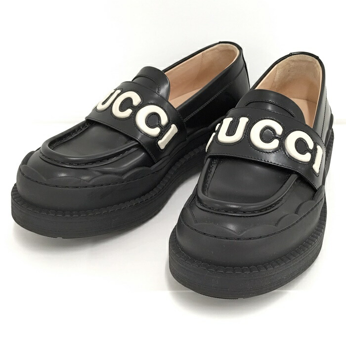 楽天市場】【中古】GUCCI ローファー レザー ブラック 表記サイズ：36