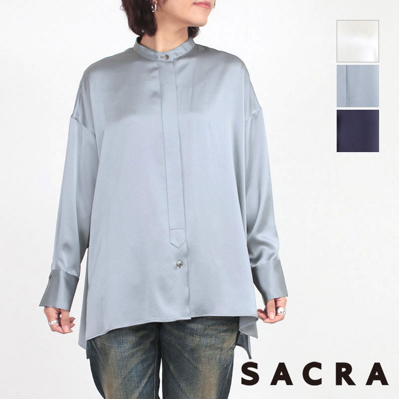 楽天市場】【正規販売店】SACRA サクラ シャツ TRIACE SATIN SHIRT