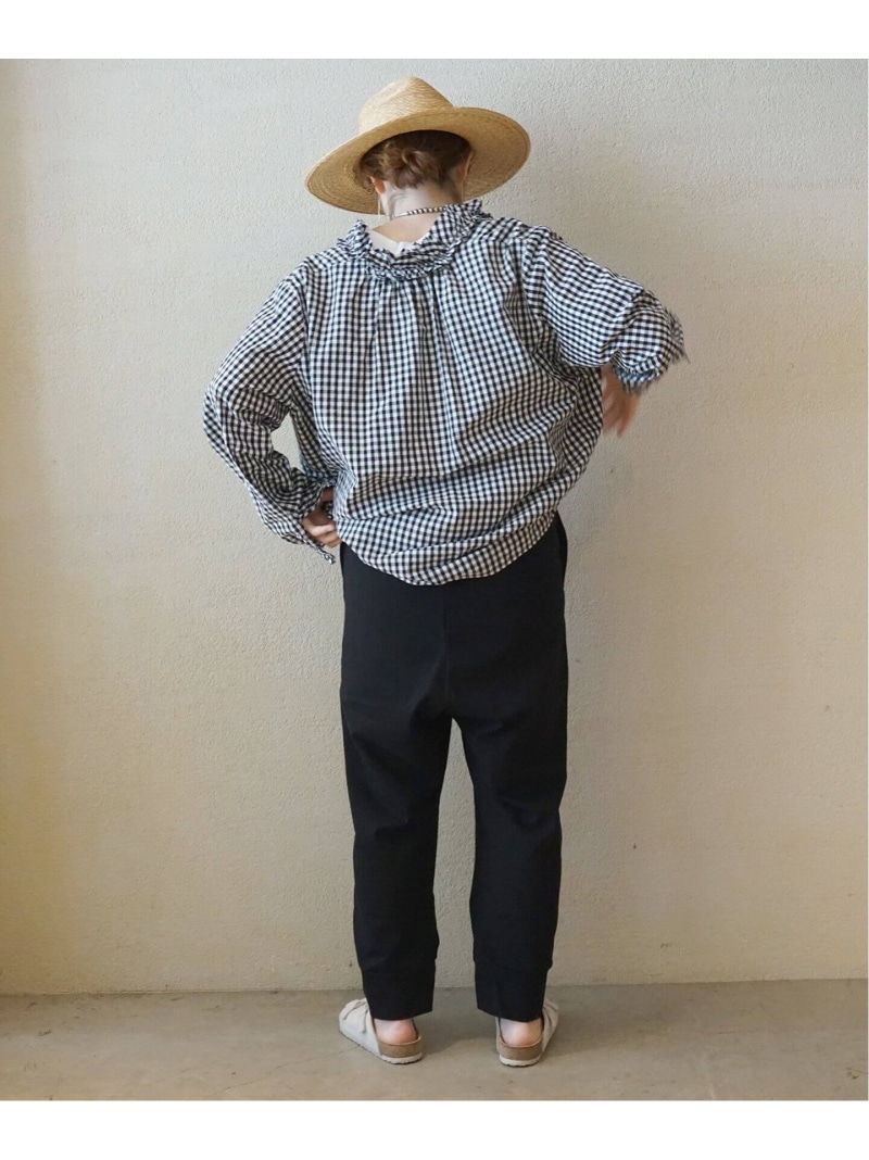 楽天市場】《追加》ギンガム フリルブラウス(BLK) journal standard