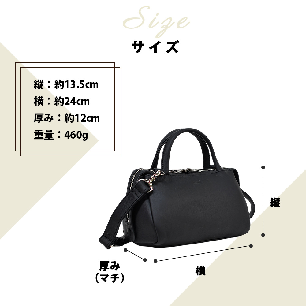 DIESEL ミニボストンバッグ ショルダー 2way キルティング 本革 黒