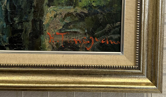 楽天市場】「高千穂峡」谷口春彦 F10サイズ油彩画[油絵]・日本風景画