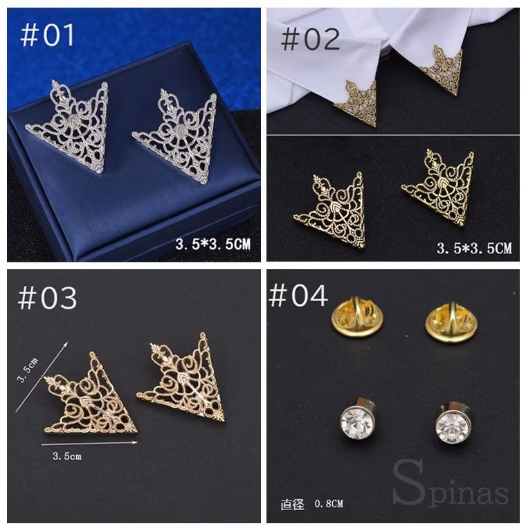 楽天市場】お手持ちのシャツの襟に付けるだけで華やかに！2組セット