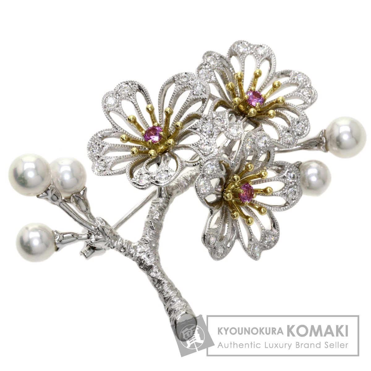 楽天市場】ミキモト パール 真珠 ピンクサファイア ダイヤモンド 桜