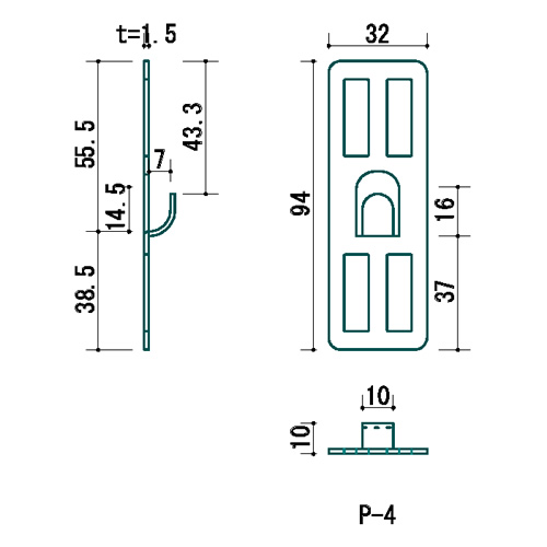 楽天市場】壁美人 石膏ボード用固定金具P-4金具セット 白（2枚）静止