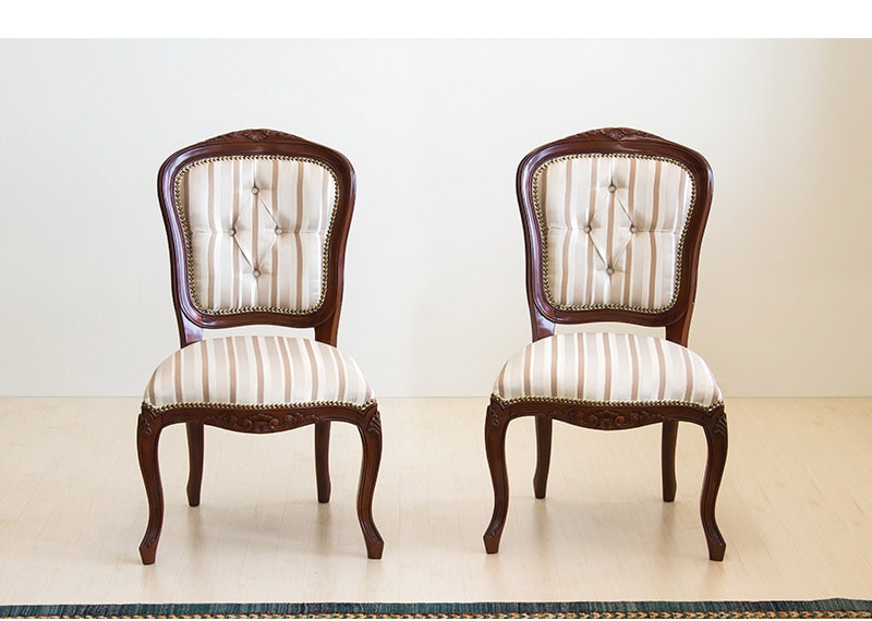 楽天市場】アンティーク調チェア 2脚セット 茶ブラウン 木製 椅子