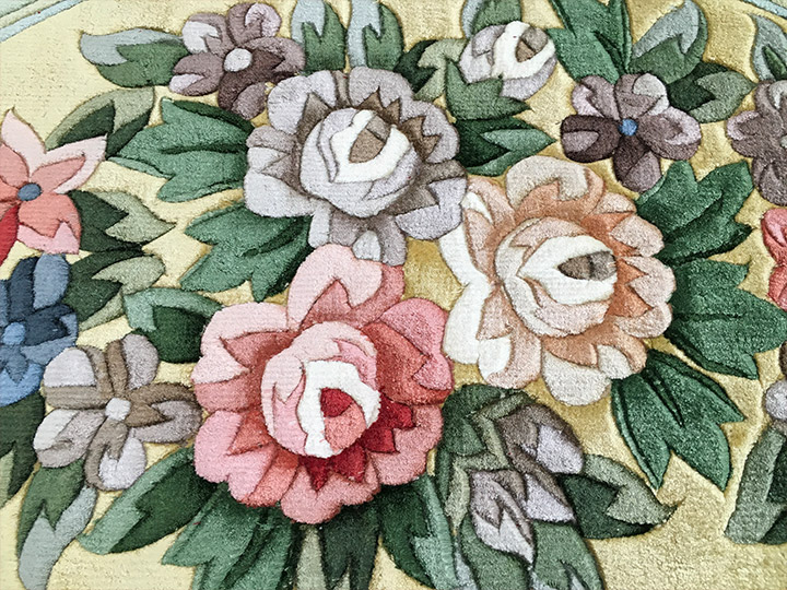 楽天市場】【中国段通 シルク 約6畳用 美術柄 33】絨毯(じゅうたん