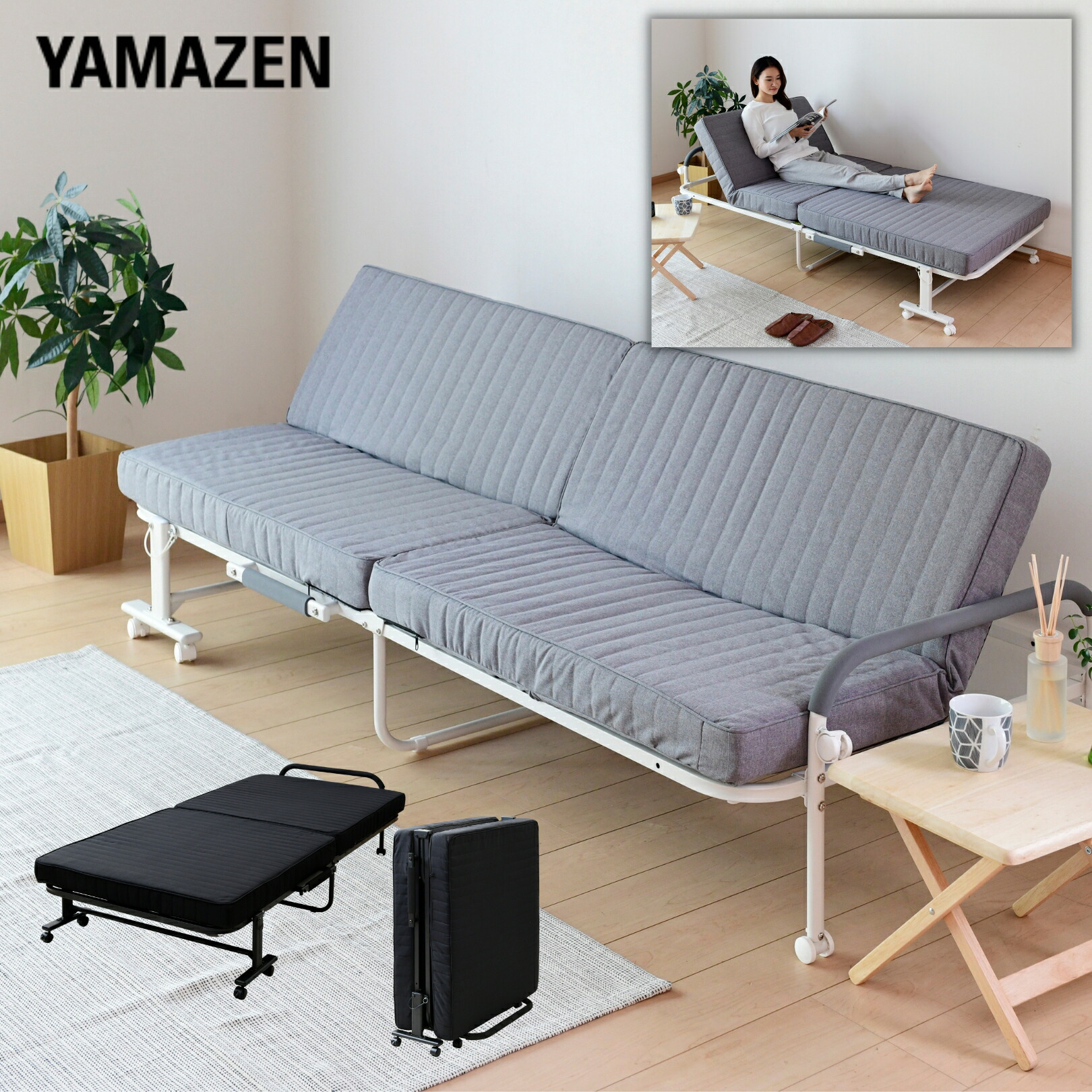 楽天市場】ソファーベッド 折りたたみベッド シングル リクライニング