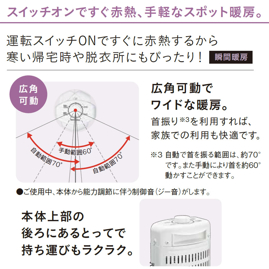 楽天市場】コロナ 電気ストーブ スリムカーボン スポット暖房 すぐに