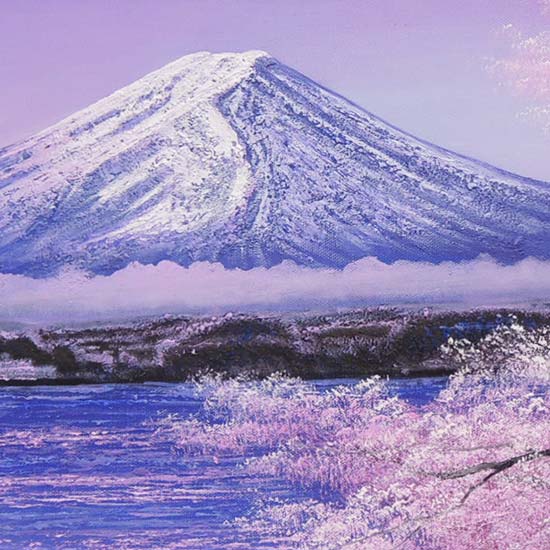 楽天市場】絵画 油絵 富士に桜 F50号 （木村由記夫） 送料無料【肉筆
