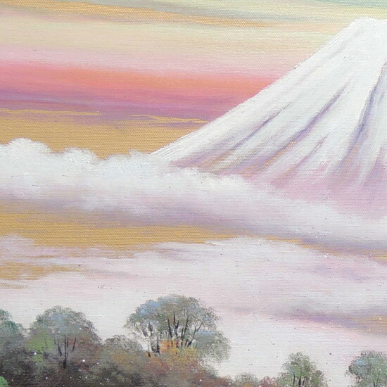 楽天市場】絵画 油絵 金富士と桜 F50号 （岡島哲夫） 送料無料【肉筆
