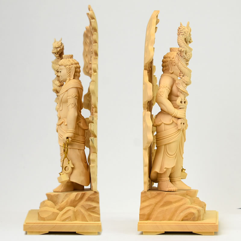 楽天市場】木彫り仏像 柘植眼入【倶利伽羅不動明王】 立4.5寸 総高24.5