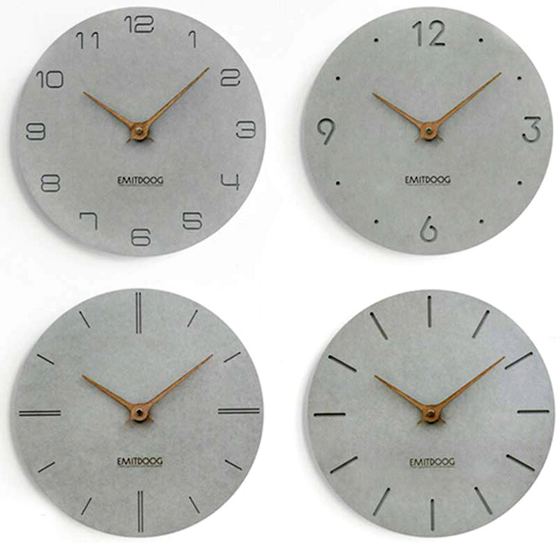 楽天市場】シンプルモダンデザイン壁掛け時計 グレーナンバー ドット