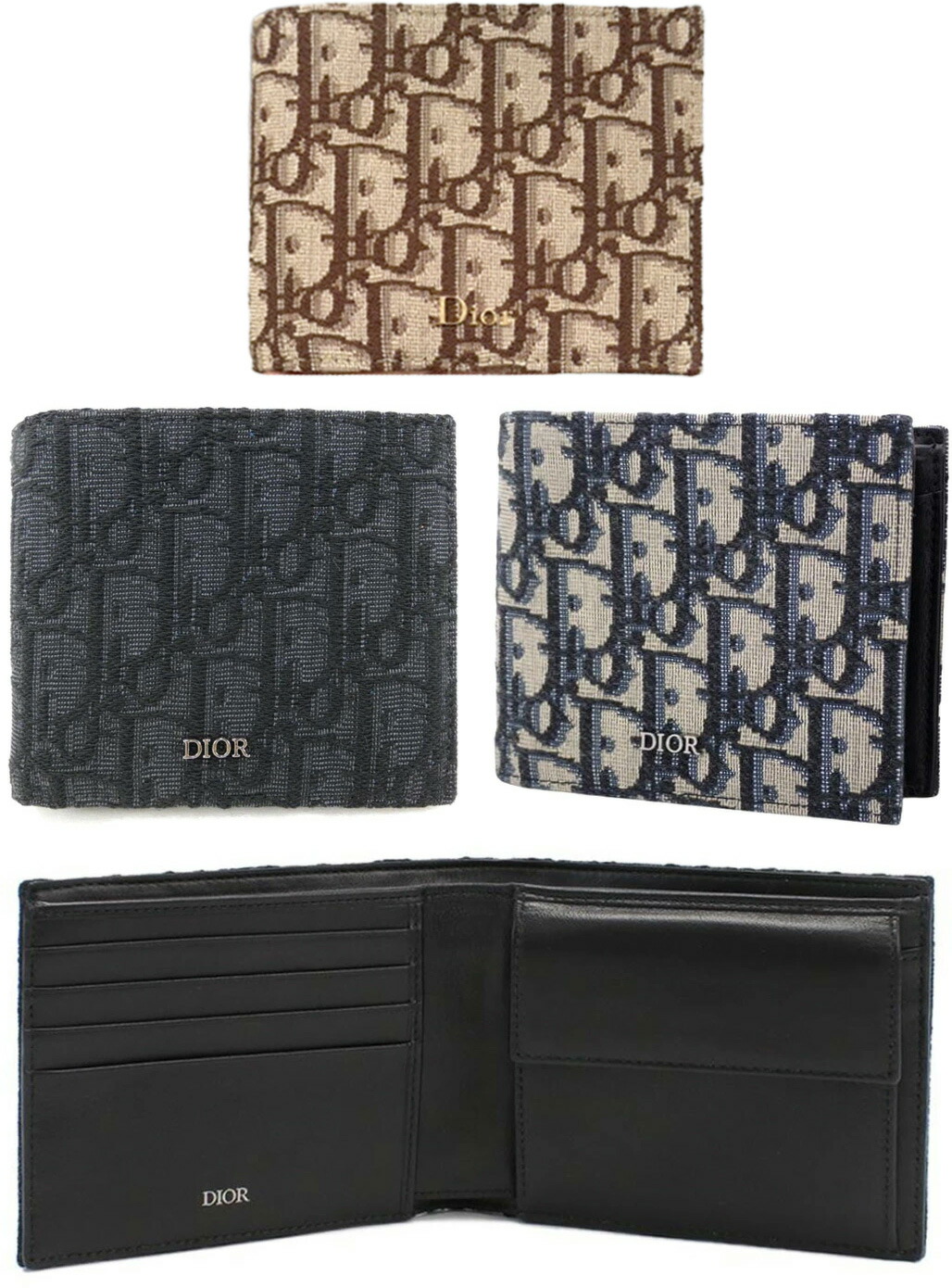 楽天市場】DIOR HOMME ディオールオム小銭入れ2つ折り財布ルテニウム