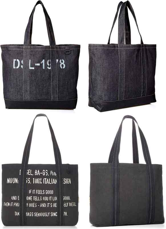 楽天市場】DIESEL ディーゼル キーリング付きトートバッグインディゴ