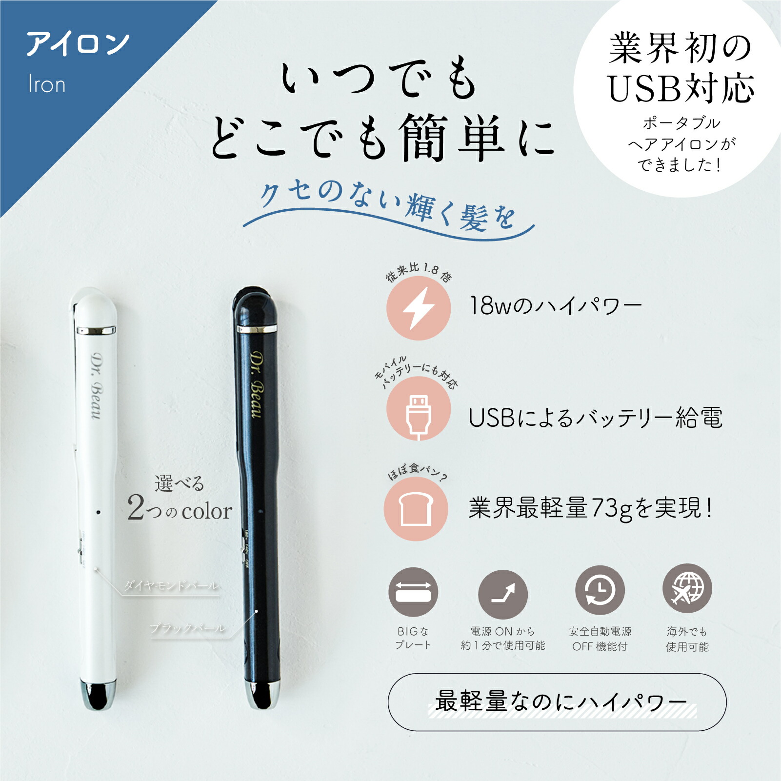 楽天市場】ヘアブラシ アイロン セット ハイパワー 最軽量 つるさら髪