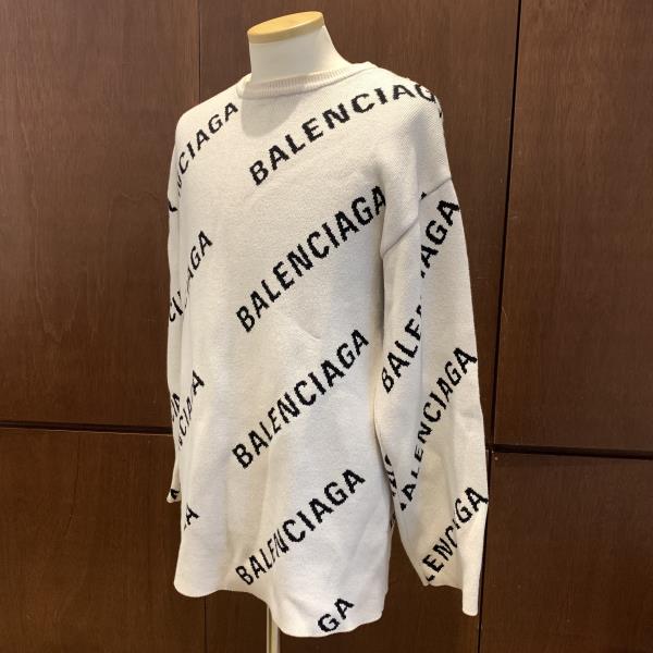 楽天市場】BALENCIAGA バレンシアガ ロゴ 総柄 ニット セーター