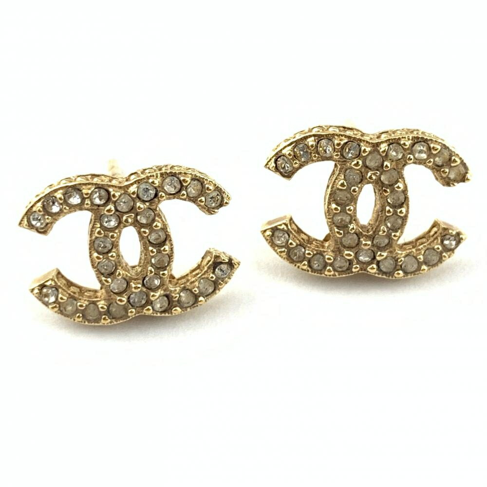 楽天市場】CHANEL シャネル ココマーク ラインストーンピアス B15C