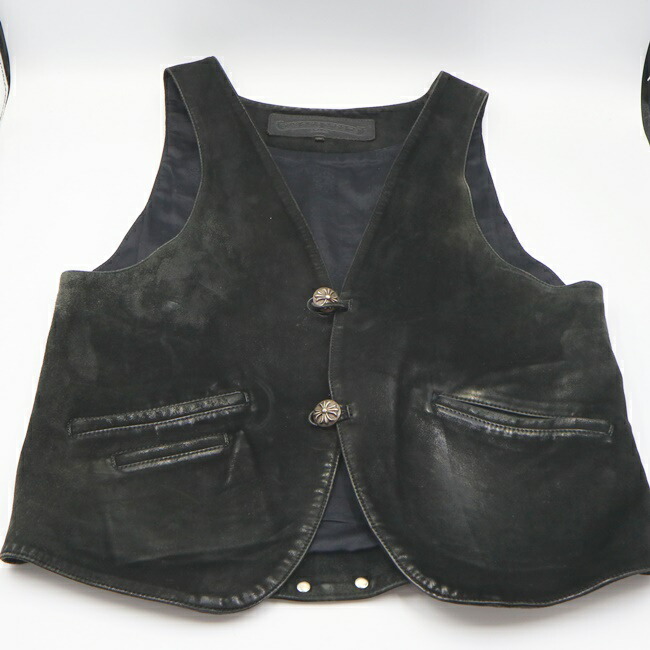 楽天市場】クロムハーツ【Chrome Hearts】レザーベスト クラシック2B