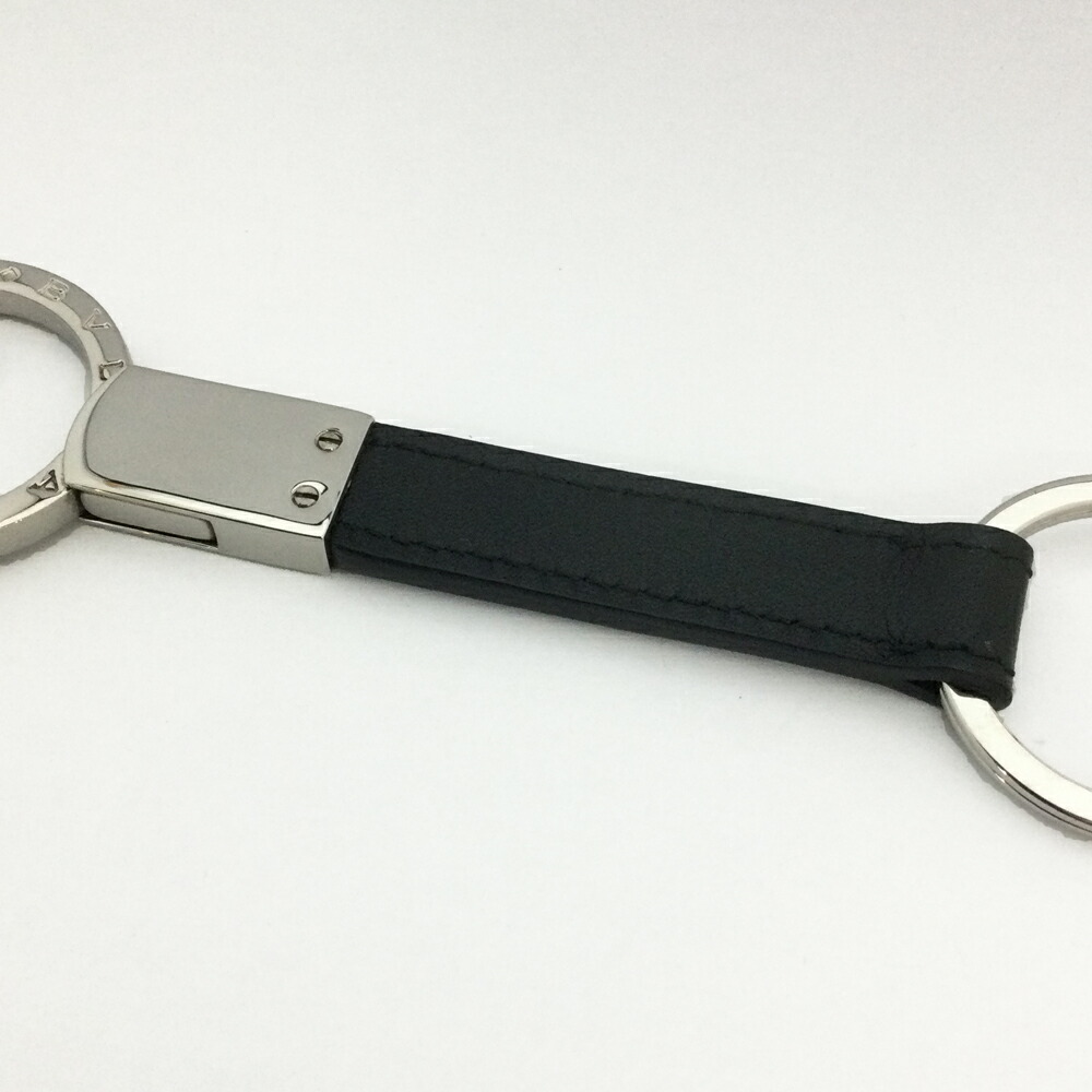 楽天市場】T【BVLGARI】ブルガリ キーリング ブラック レザー 革