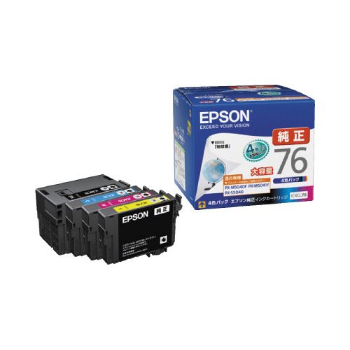楽天市場】epson ic4cl76 大容量 純正 4色セットの通販
