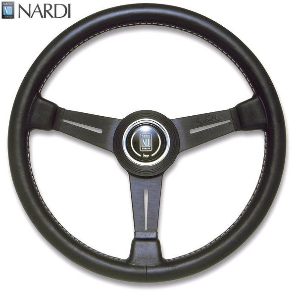 楽天市場】NARDI ナルディ N130 ブラックレザー&ブラックスポーク