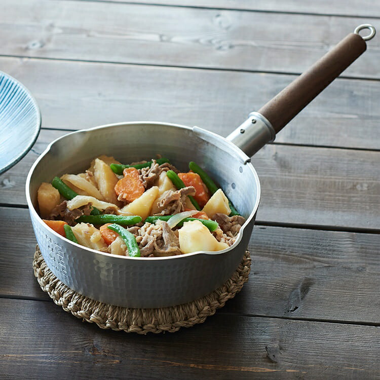 極厚アルミ槌目雪平鍋 21cm 木製ハンドル ガス 未使用 楽天市場】【KEYUCA