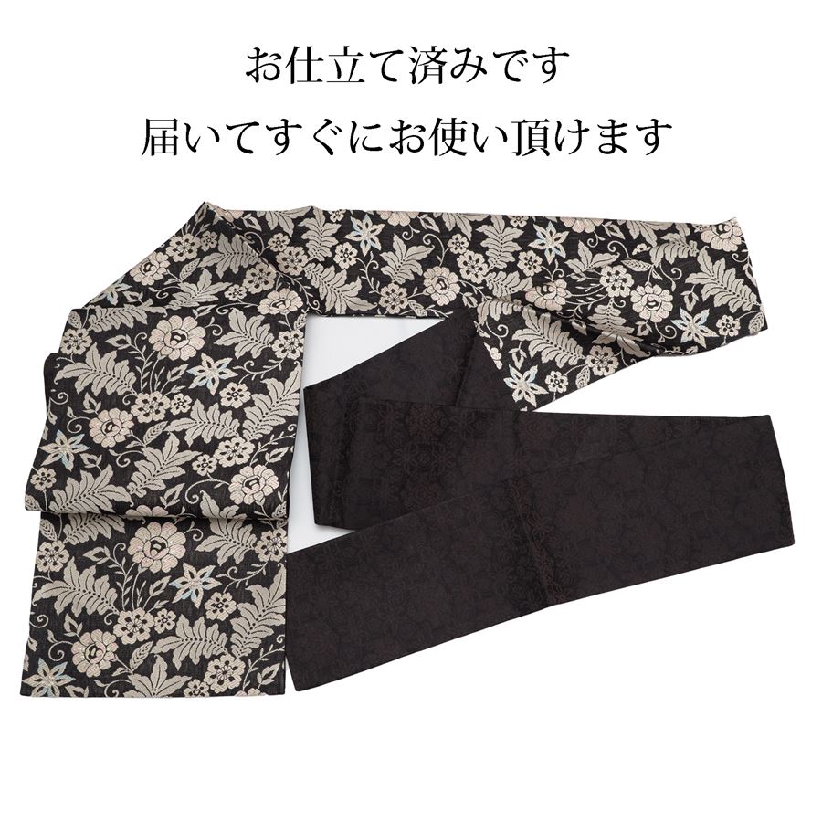 楽天市場】名古屋帯 正絹 仕立て上がり 冬用 袷 単衣 レディース 帯 黒