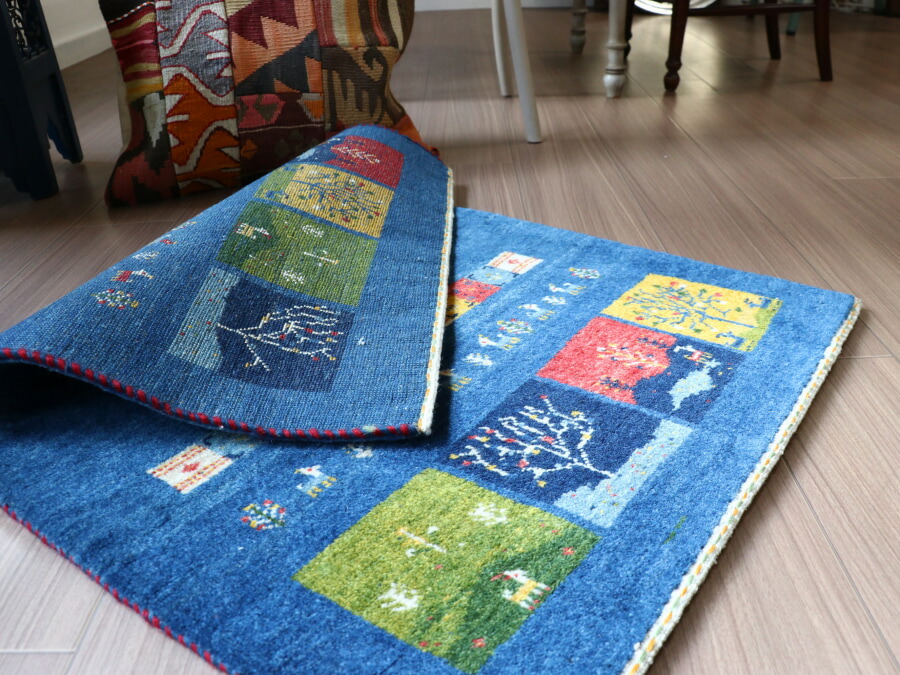 楽天市場】【15%OFFクーポン対象】ギャッベ イラン 手織り 93×64cm