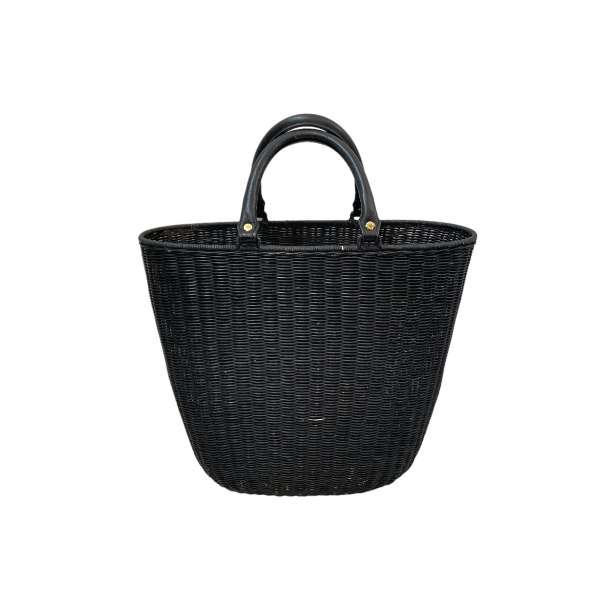 MANIMARIS かごバッグ 黒と白のマーブル MANIMARIS かごバッグ 黒と白