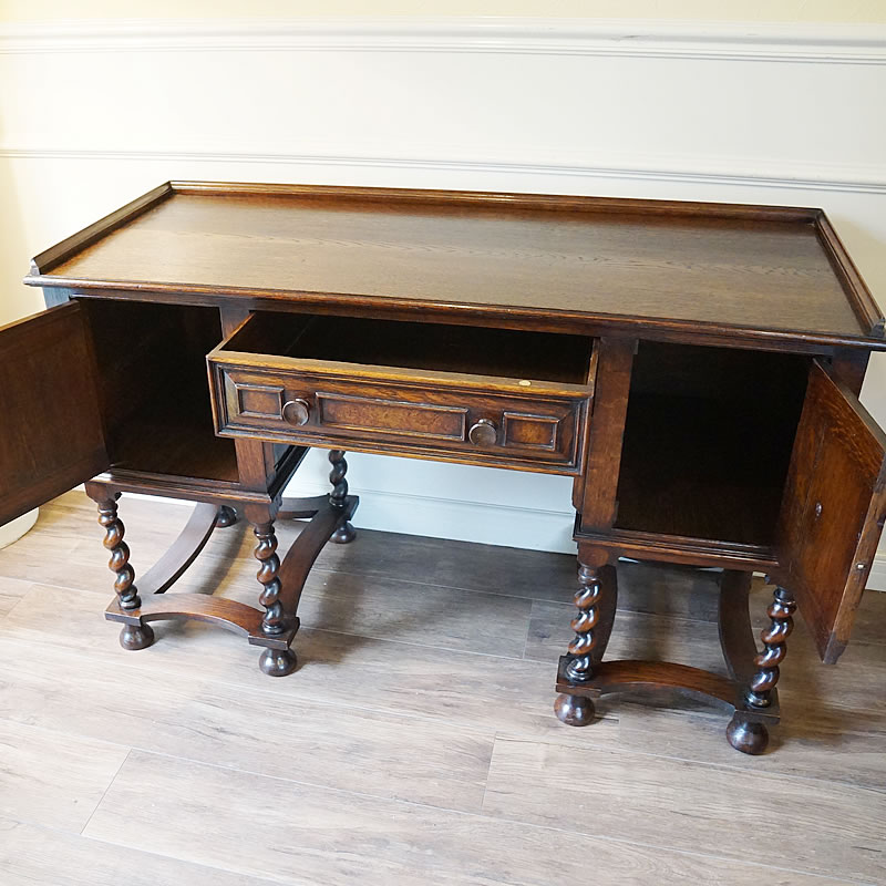 楽天市場】イギリス製 アンティーク家具 両袖デスク 机 オーク材