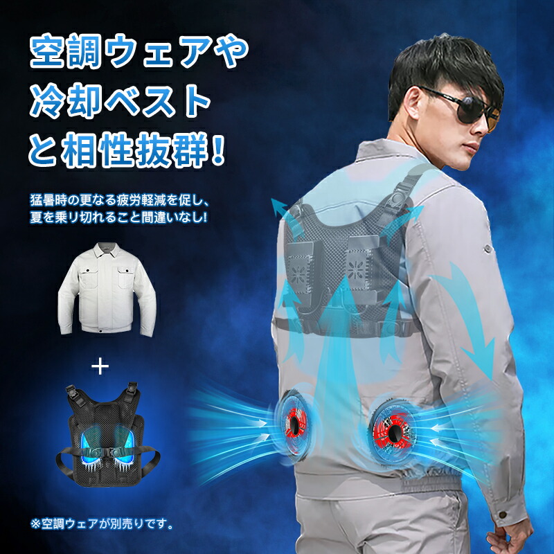 楽天市場】ペルチェベスト 冷却ベスト 空調作業服 10000mAh 大容量