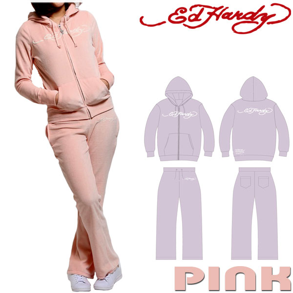 楽天市場】ed hardy エドハーディー ベロア セットアップ レディース