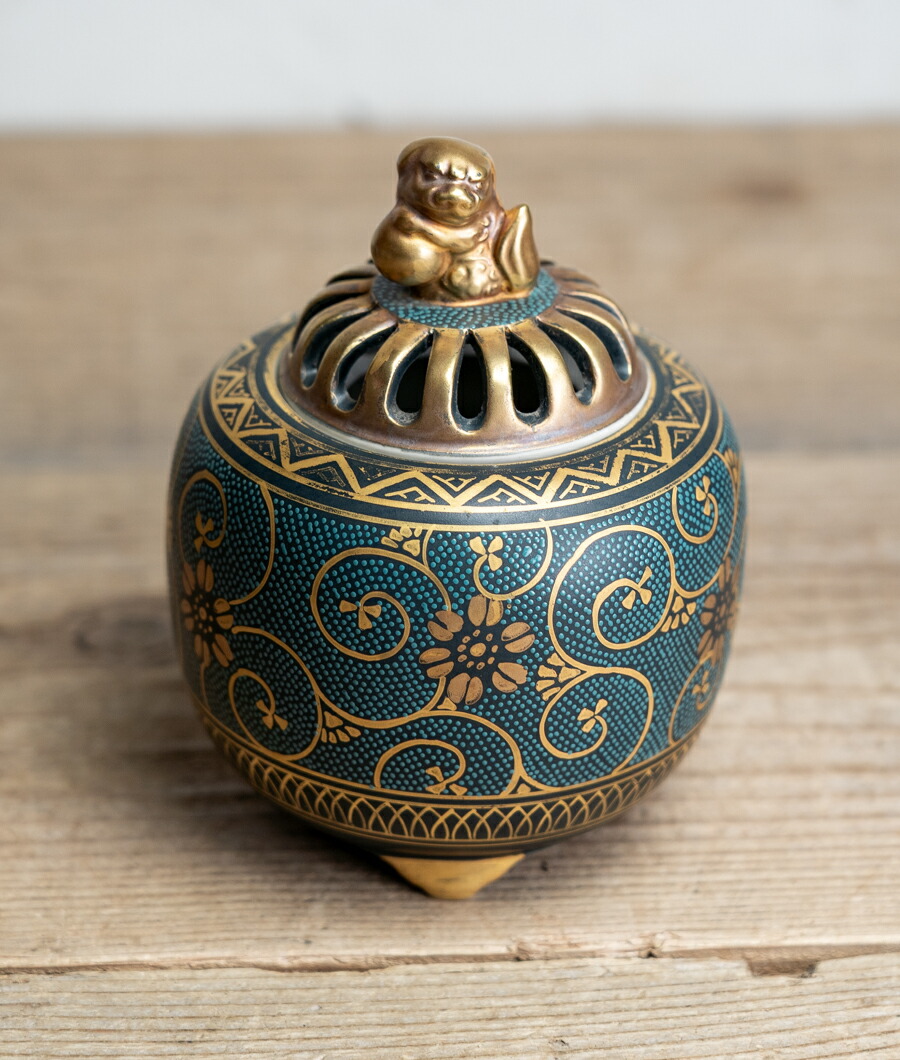 最終価格、アンティーク、自家保存 久谷 谷口骨董 蓋の裏に菖蒲の絵